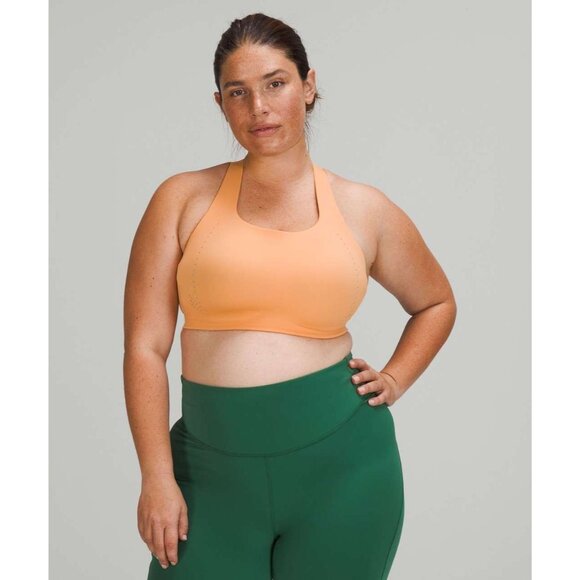 Lululemon AirSupport Women's Size 36D Warm Apricot Orange Running Sports Bra - Picture 1 of 8